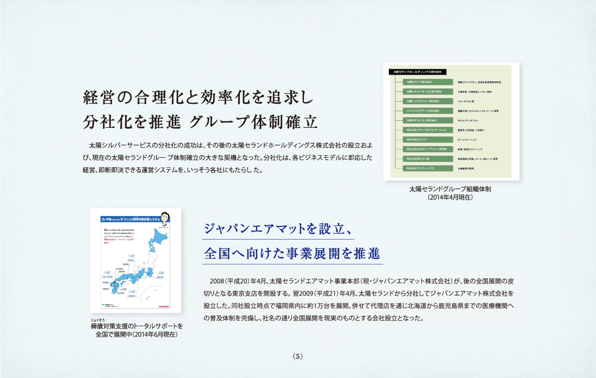 経営の合理化と効率化を追求し分社化を推進 グループ体制確立